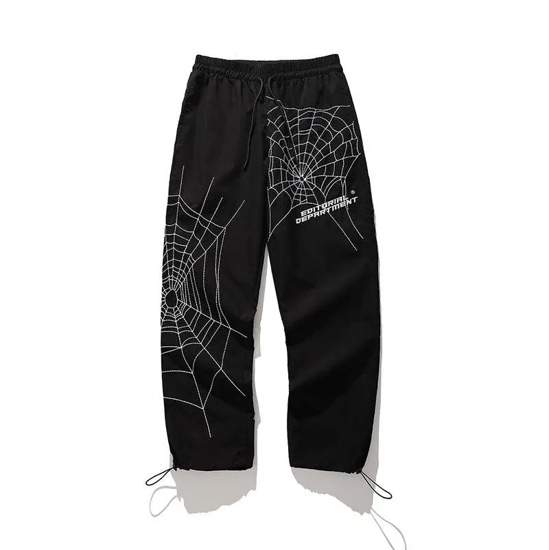 

Spider embroidery Baggy Harem Pants Streetwear Men 2021 Summer Hip Hop Casual Trousers Fashion Male Pants ED933