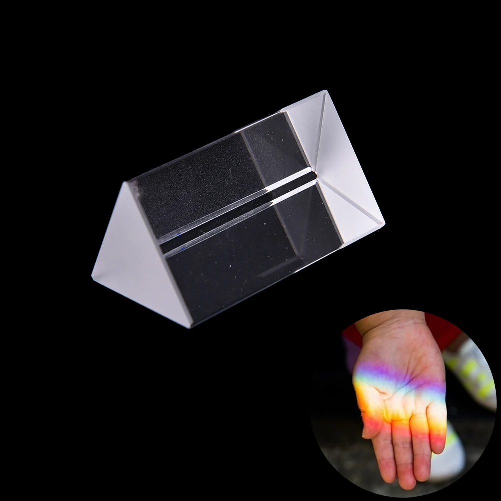 

5 см мини-Призма Оптическое стекло Тройная треугольная призма рефрактор физический эксперимент