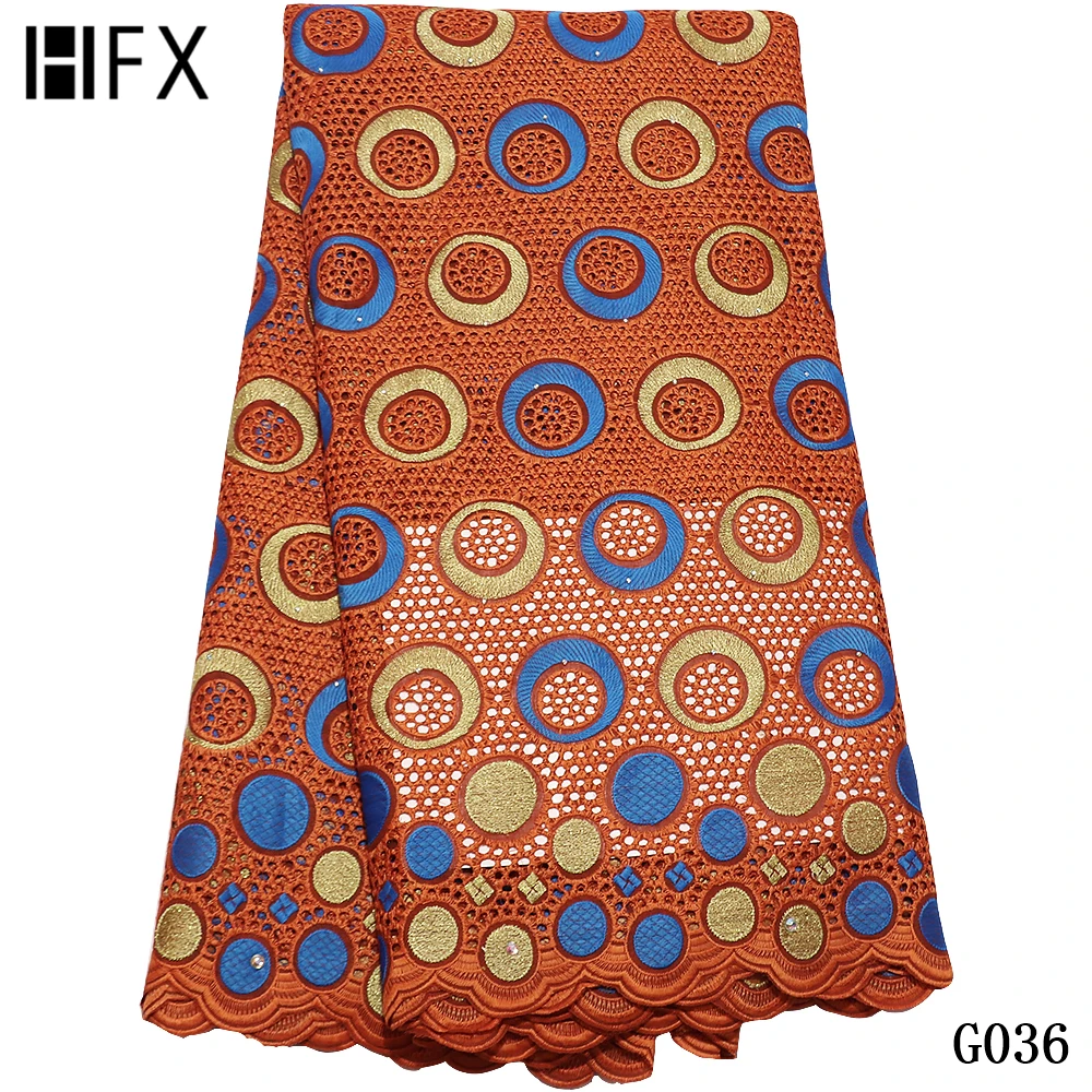 HFX африканская нигерийская сухая кружевная ткань швейцарская вуаль кружева в