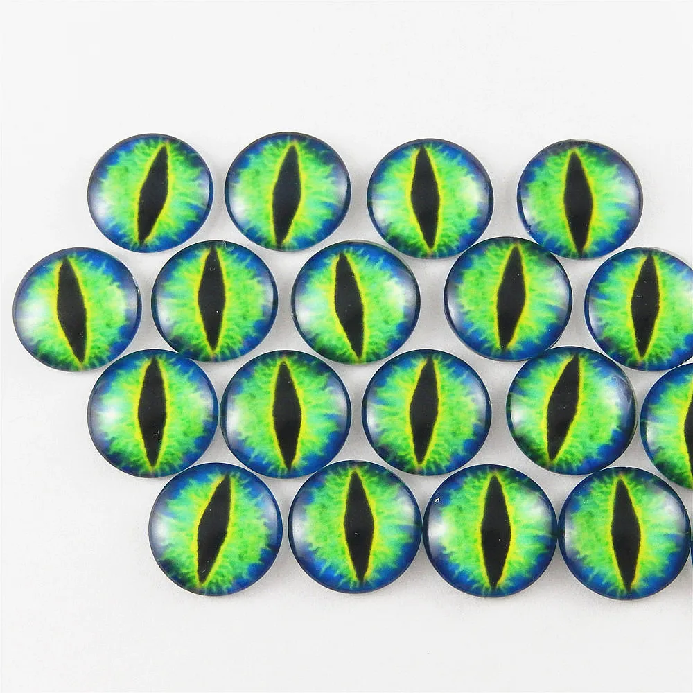Круглые Стеклянные Кабошоны 10-50 шт. разные Аксессуары Для кошачьи глаза |