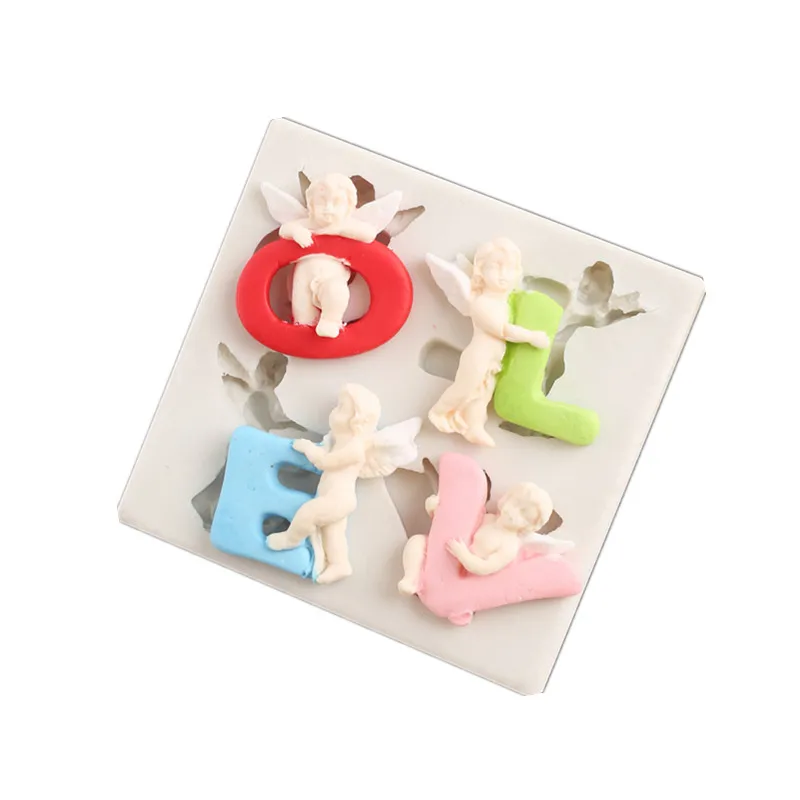 Ангел буквы любовь форма силиконовая кухонный инструмент для украшения выпечки