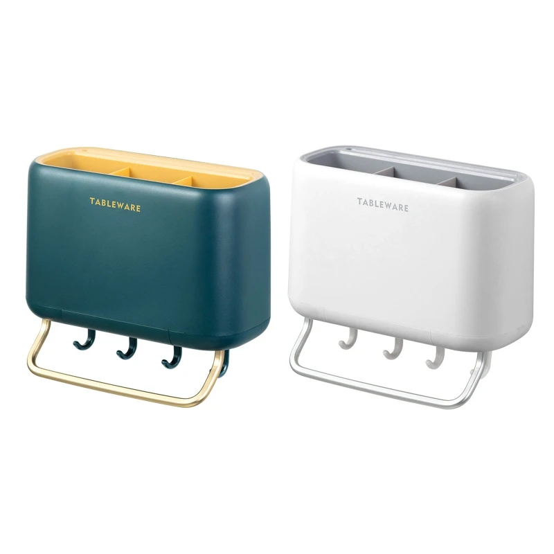 

594C Dish Drying Rack Spoon Fork Organizer Hanging Utensil Holder Saving Space