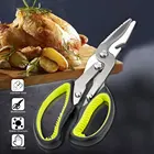 Кухонные ножницы 6 в 1 2cr13, сверхмощные изогнутые многофункциональные ножницы для куриных костей для еды, овощей, рыбы, кухонный нож