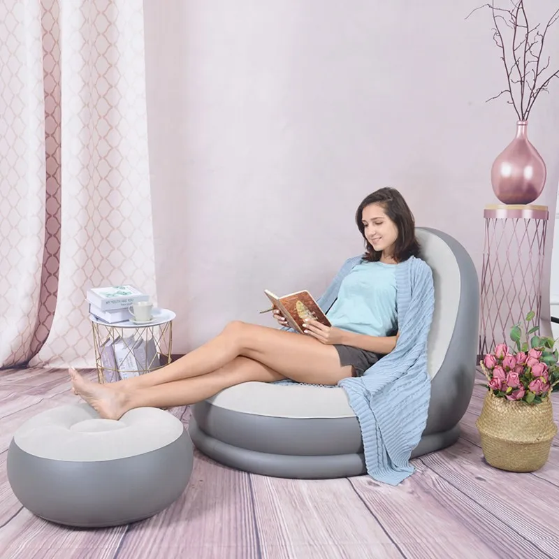 

Fast Inflatable Air Sofa Bed Outdoor Sofa Products Good Quality Sleeping Bag Inflatable Air Bag Lazy bag Beach Sofa