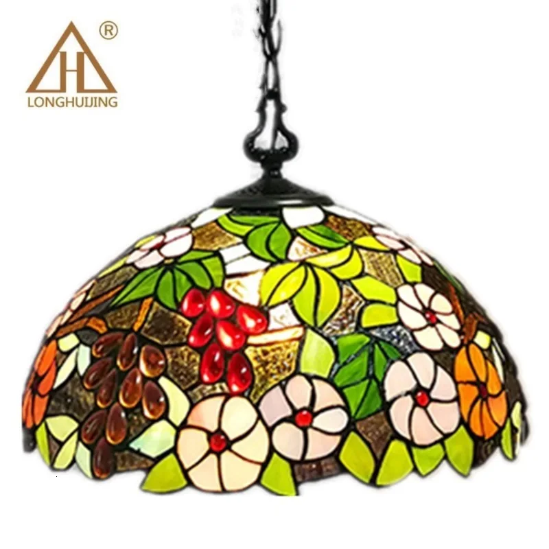 tiffany dragonfly lamp glass shade pendant light bohemian single hanging foam packing for hallway corridor kitchen | Лампы и освещение