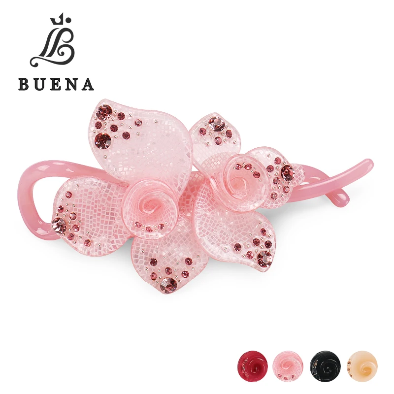 Буэна горячие продажи цветок банан клипсы высшего качества акриловые элегантные