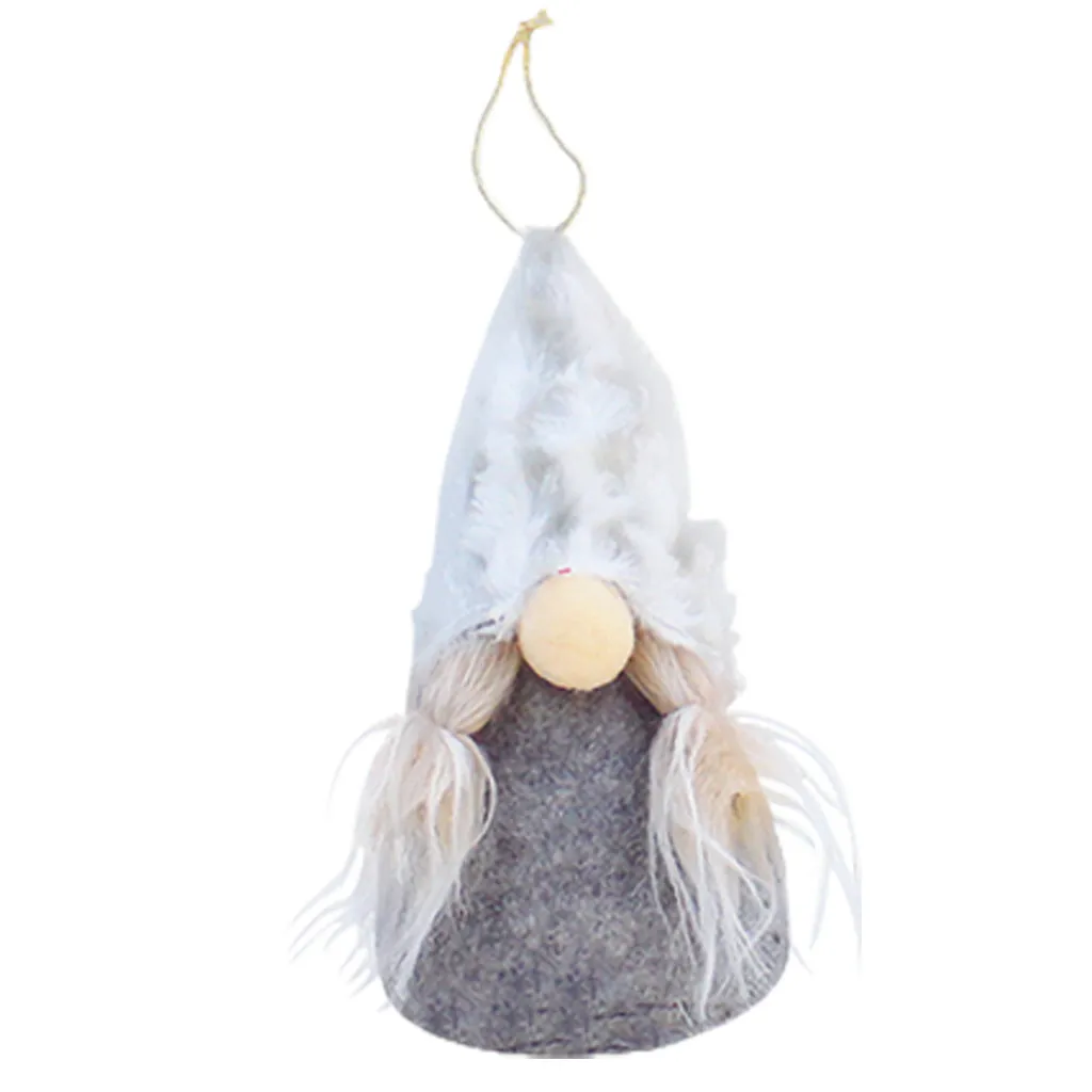 2020 Новый рождественский кулон белая борода безлицевая кукла розовый Санта Клаус