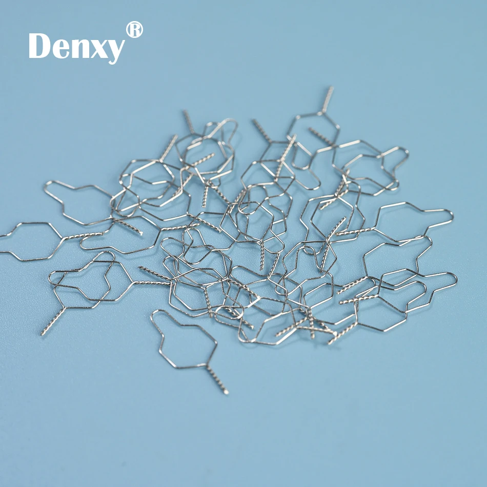 Denxy 300pc Orthodontic Metal Ligatire Tie High Quality Dental Metal Ligatures Short  Stainless Steel Kobayashi Ties Orthodontic