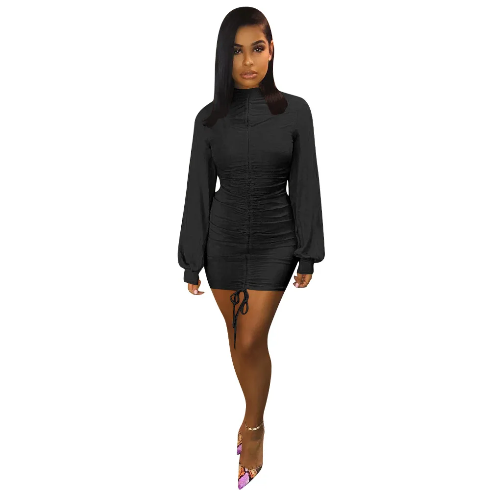 Новый 2019 Сезон весна Пикантные женские туфли с завязками фонарь Длинные рукава