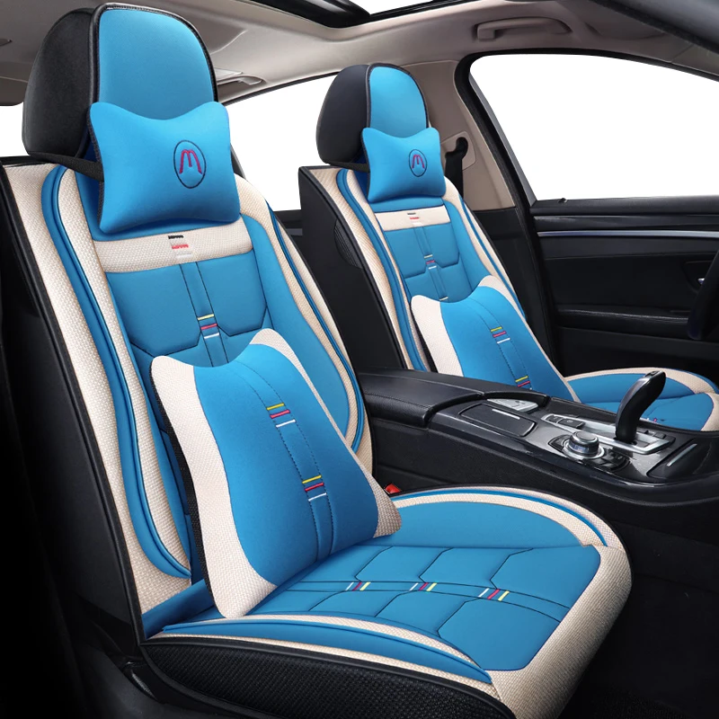 

KADULEE flax car seat covers For Volkswagen passat b5 b6 b7 vw polo 4 5 6 7 golf tiguan jetta touareg seat cover cars seats
