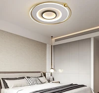 modern led art ceiling lamp creative living room bedroom lamp warm and simple ring study lamp light fixtures