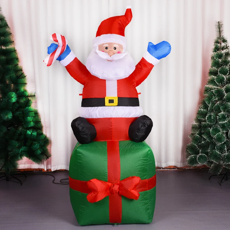 

1.8m Inflatable Santa Claus Christmas Outdoors Ornaments Xmas New Year Party Home Yard Garden Decoration Christmas Ornament