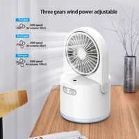 portable humidifier fan 2000mah rechargeable desktop water cooling fan misting ac fan 3 speeds for room office camp