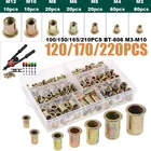 Набор гаек для заклепок M4, M5, M6, M8, M10, M12, 210165100 шт.