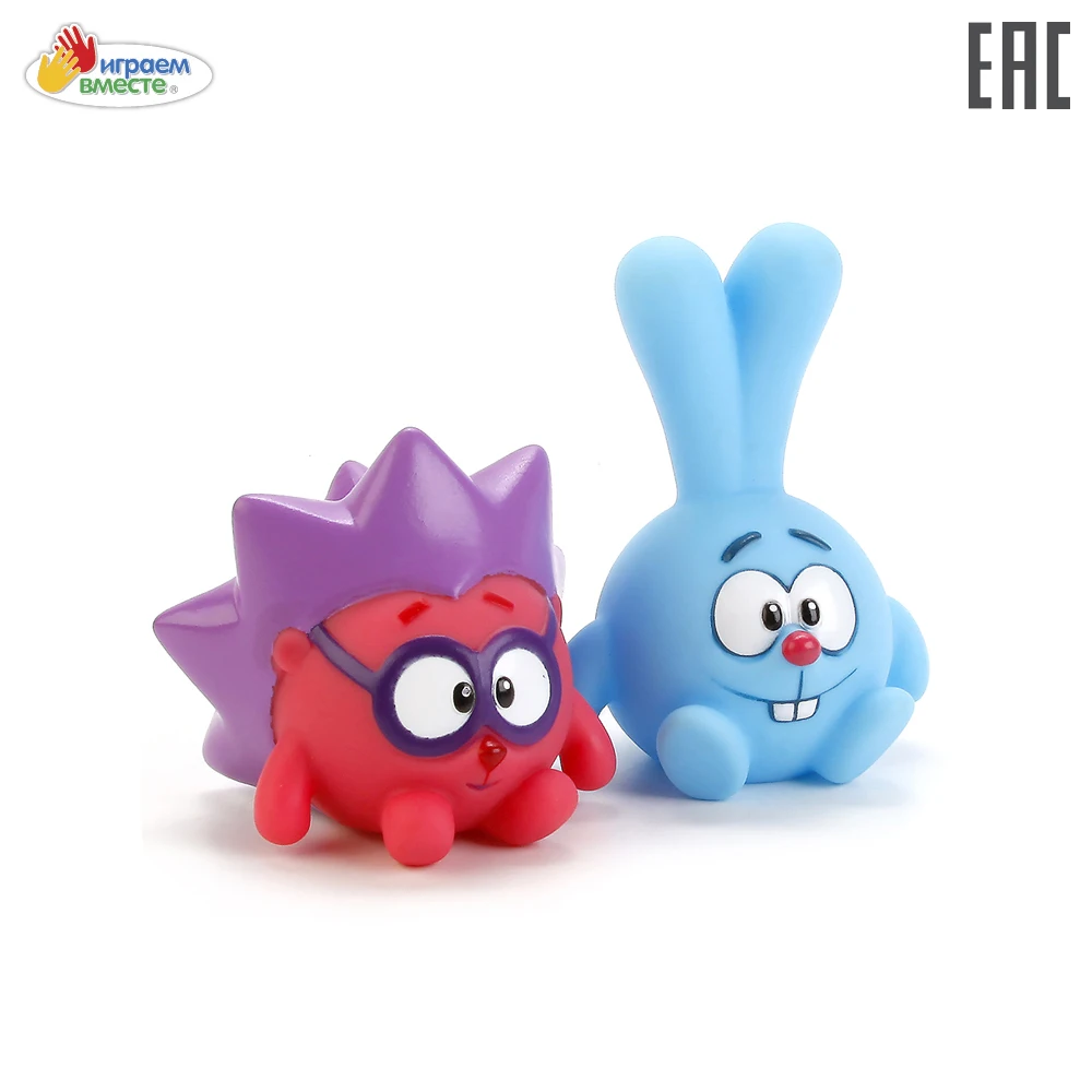 Игрушки пластизоль для купания Играем Вместе Крош и Ёжик из мультфильма