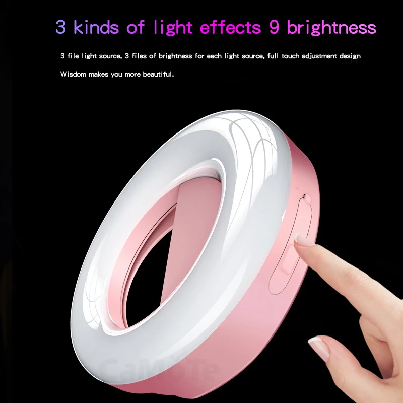 Светодиодный кольцевой светильник для селфи портативный студийной фотосъемки с