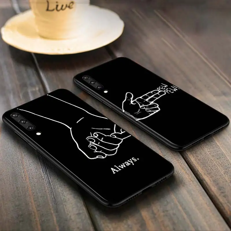 

Love Give me your hand Anti-fall Phone Case for Samsung Galaxy A90 A80 A70S A60 A50S A40 A20E A20 A10S Soft Black Cover