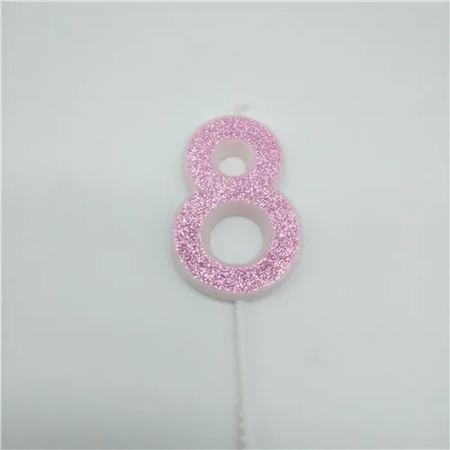 pink 8 Номер, для детей 0, 1 2 3 4 5 6 7 8 9 Творческий Розовый свечи, дети, одежда для мальчиков и девочек Топпер для торта «С Днем Рождения» свечи для украшения для торта для вечеринки - Цвет: pink 8