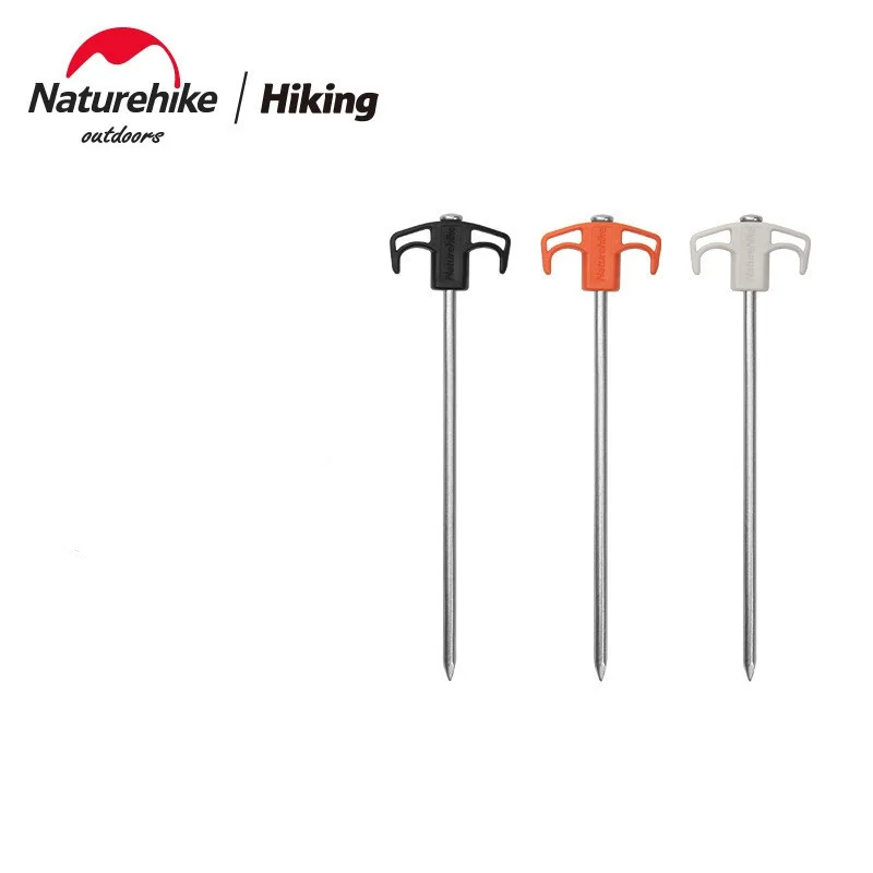 

Naturehike 2pcs Camping Nail Outdoor Camping Tent Canopy Drawing Galvanized Iron Windproof Nail Fluorescent Design Camp Parts