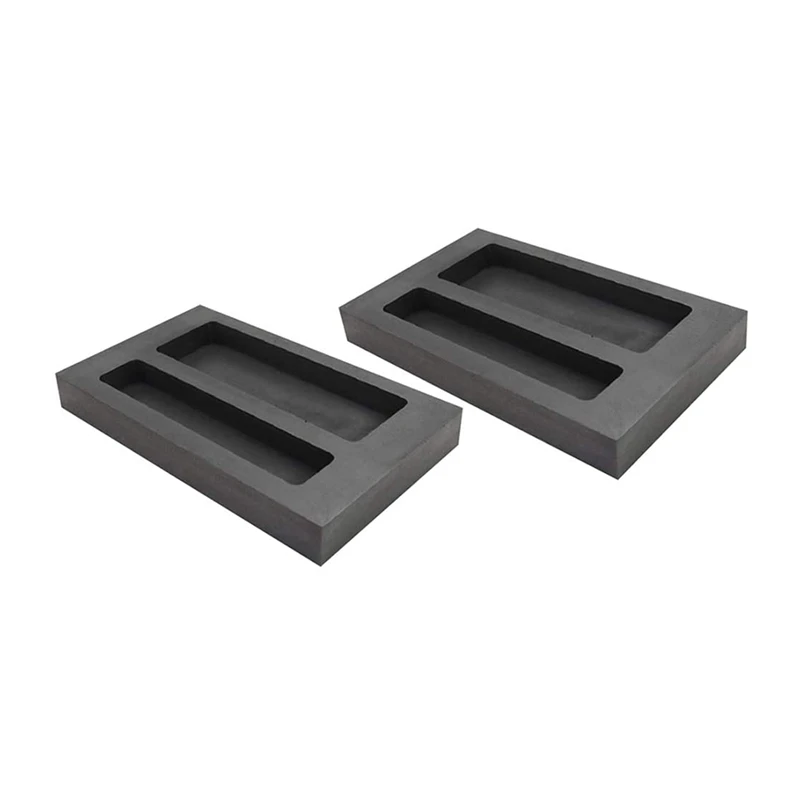 

2PCS Graphite Ingot Mold Furnace Casting Foundry Crucible Melting Tool for Smelting of Gold and Silver or Precious Metal