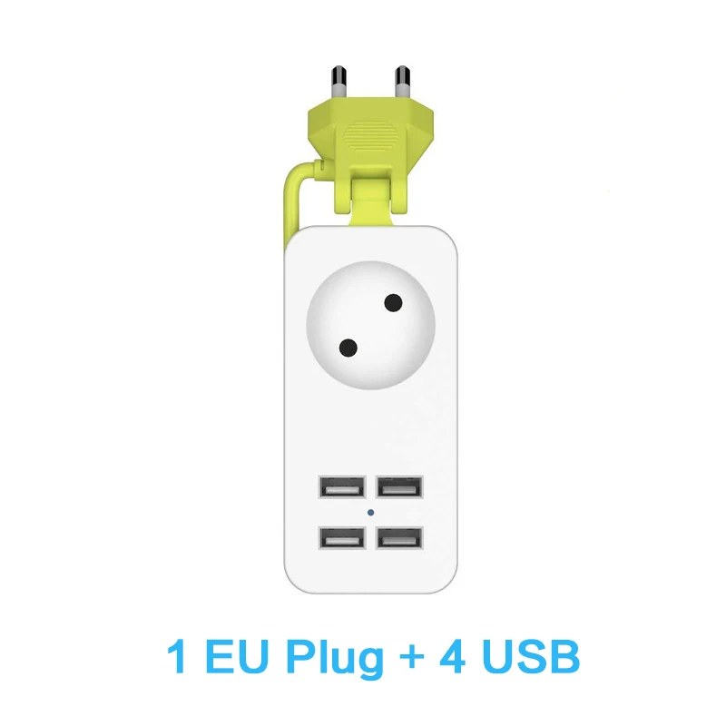 Блок питания 1200 Вт, штепсельная вилка европейского стандарта, 4 порта USB, адаптер, кабель 1,5 м, настенная плата, несколько разъемов, зарядное устройство для мобильных телефонов, смартфонов, планшетов - Цвет: 1 EU plug