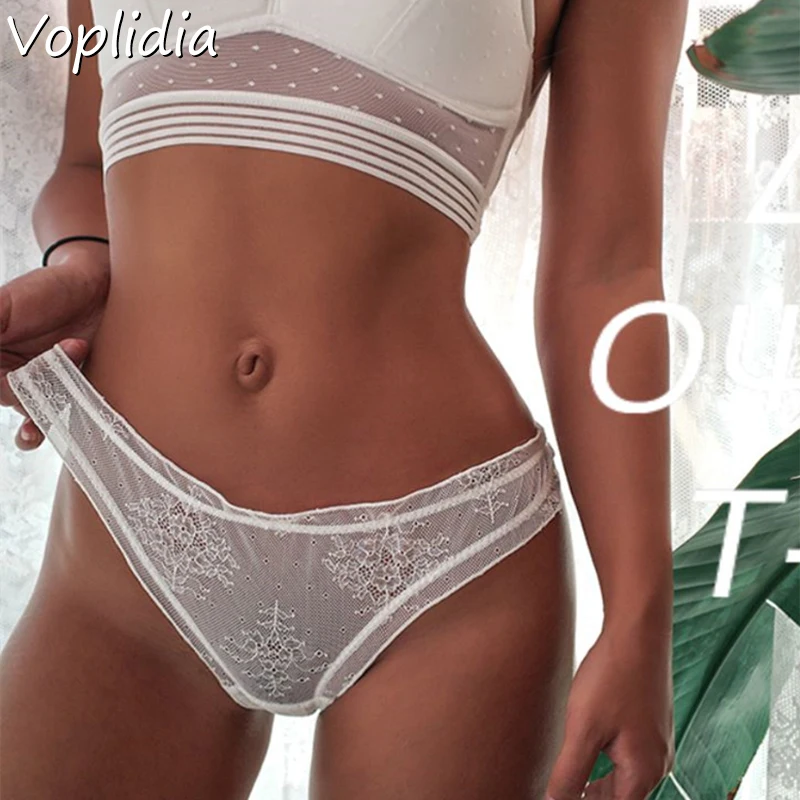 

Voplidia Women Sexy Panties Low-waist Underwear Fashion Lace Breathable Lady Underpant Female G String Intimates Tempting Briefs