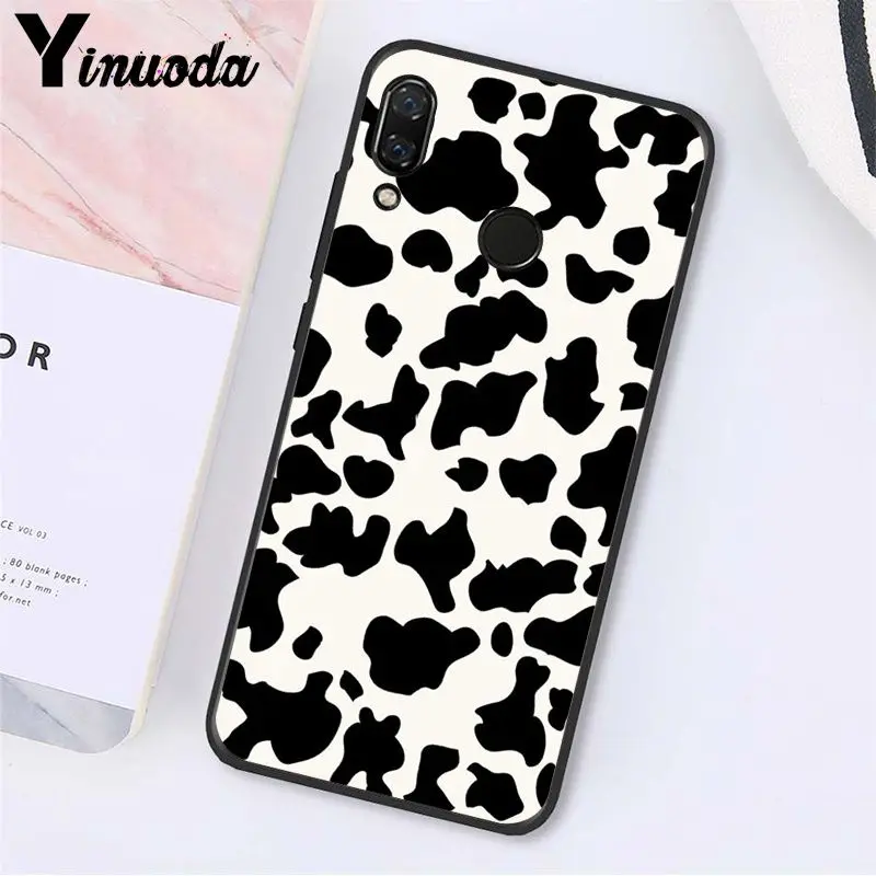 Yinuoda корова узор черный белый чехол для телефона для Xiaomi Redmi Note 7 5 4 Redmi 5plus 6A Note4 4X A2 A2lite