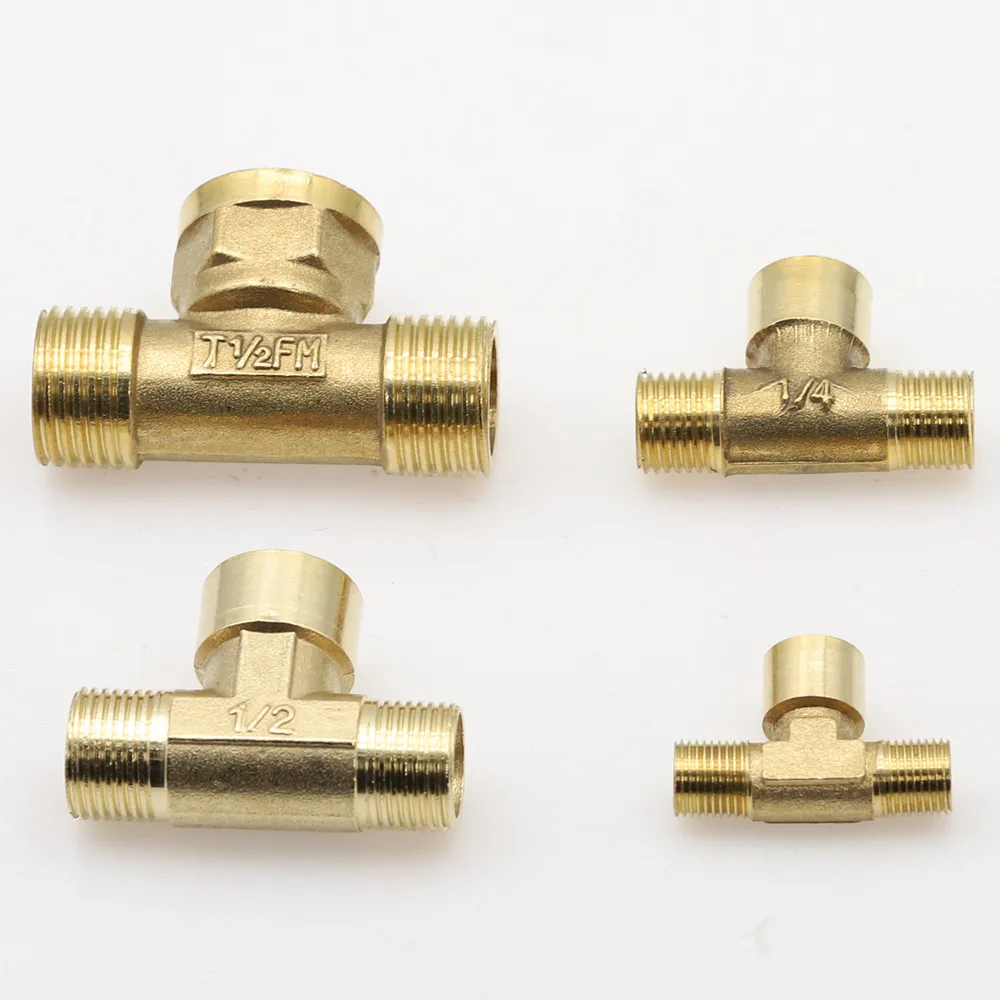 Коннектор-переходник для медных труб гнездовой разъем M/F/M 1/8 &quot1/4&quot 3/8 &quot1/2&quot BSP |