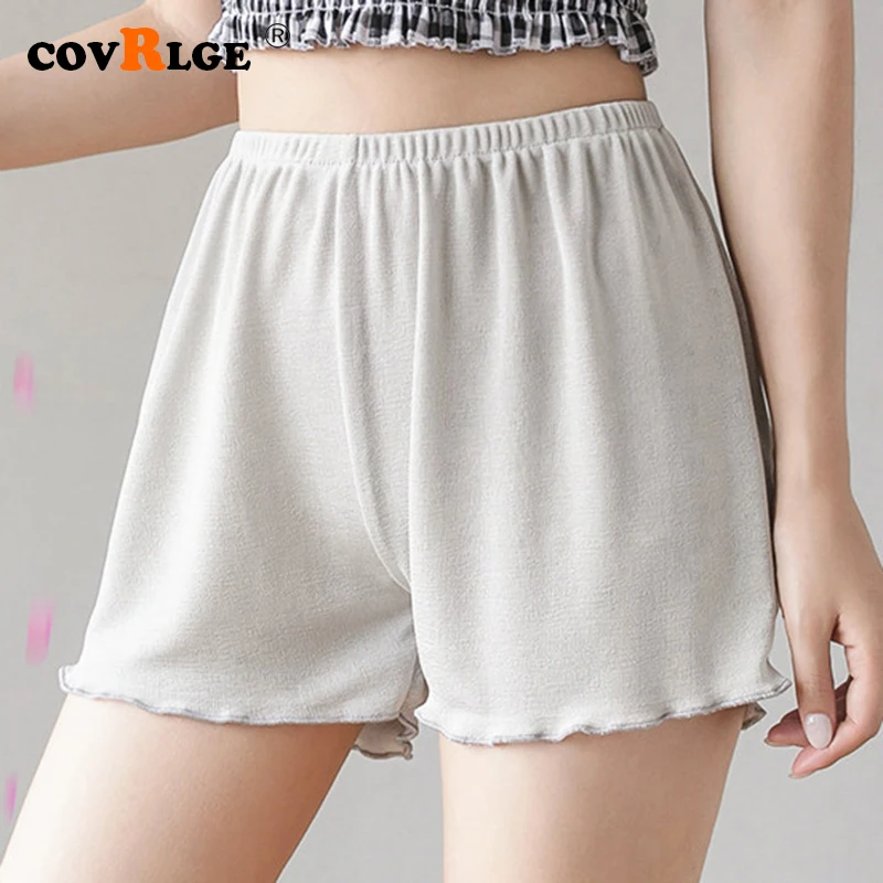 

Women Safety Shorts Femenino Summer Elastic Waist Thin Cool Fit Size 4xl Safty Bermuda Lounge Shorts Balck Blue Green WKD003