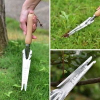 stainless steel garden weeder sow dibber hand tool gardening weeder shovel with ergonomic handle for planting and weeding tool