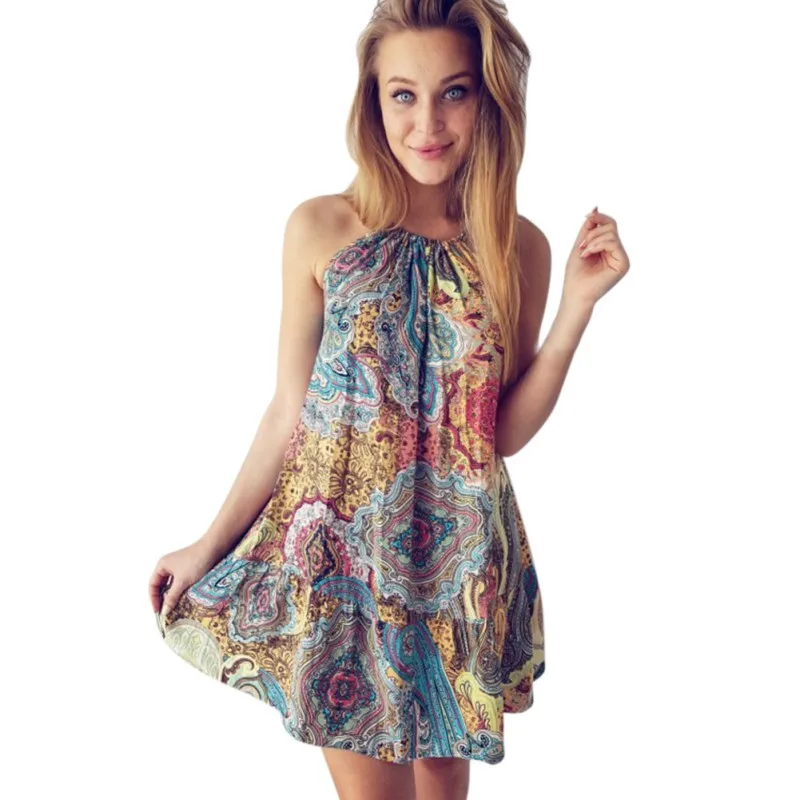 

Women Summer Ocean Wind Print Beach Dress Beach Cover Up Beach Wear Robe De Plage Beachwear Saida De Praia Cover Up Cloths