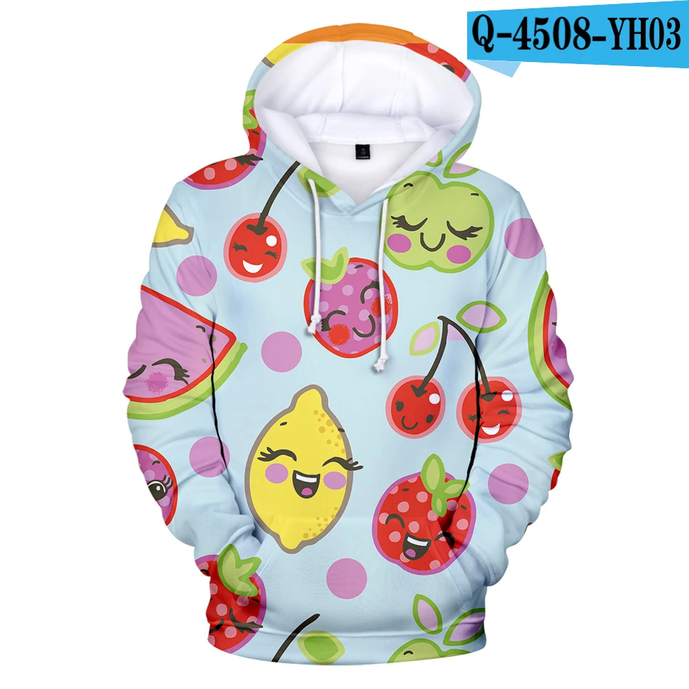 Толстовки с 3D принтом фруктов для мужчин/женщин свитшоты длинными рукавами Осень