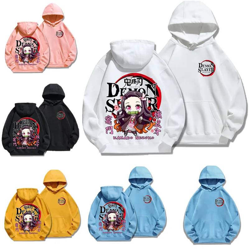 

Demon Slayer Anime Hoodie Cosplay Kamado Nezuko Sweatshirt Women Korean Street Style Hooded Girl Unisex Streetwear
