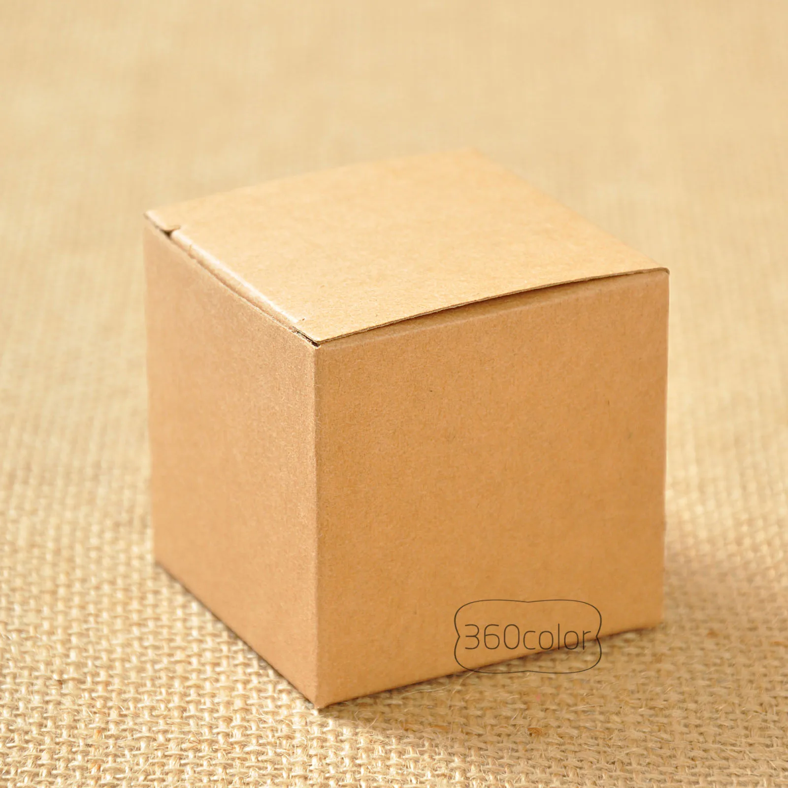 10 шт./лот квадратная коробка из крафт-бумаги с джутовым галстуком подарок