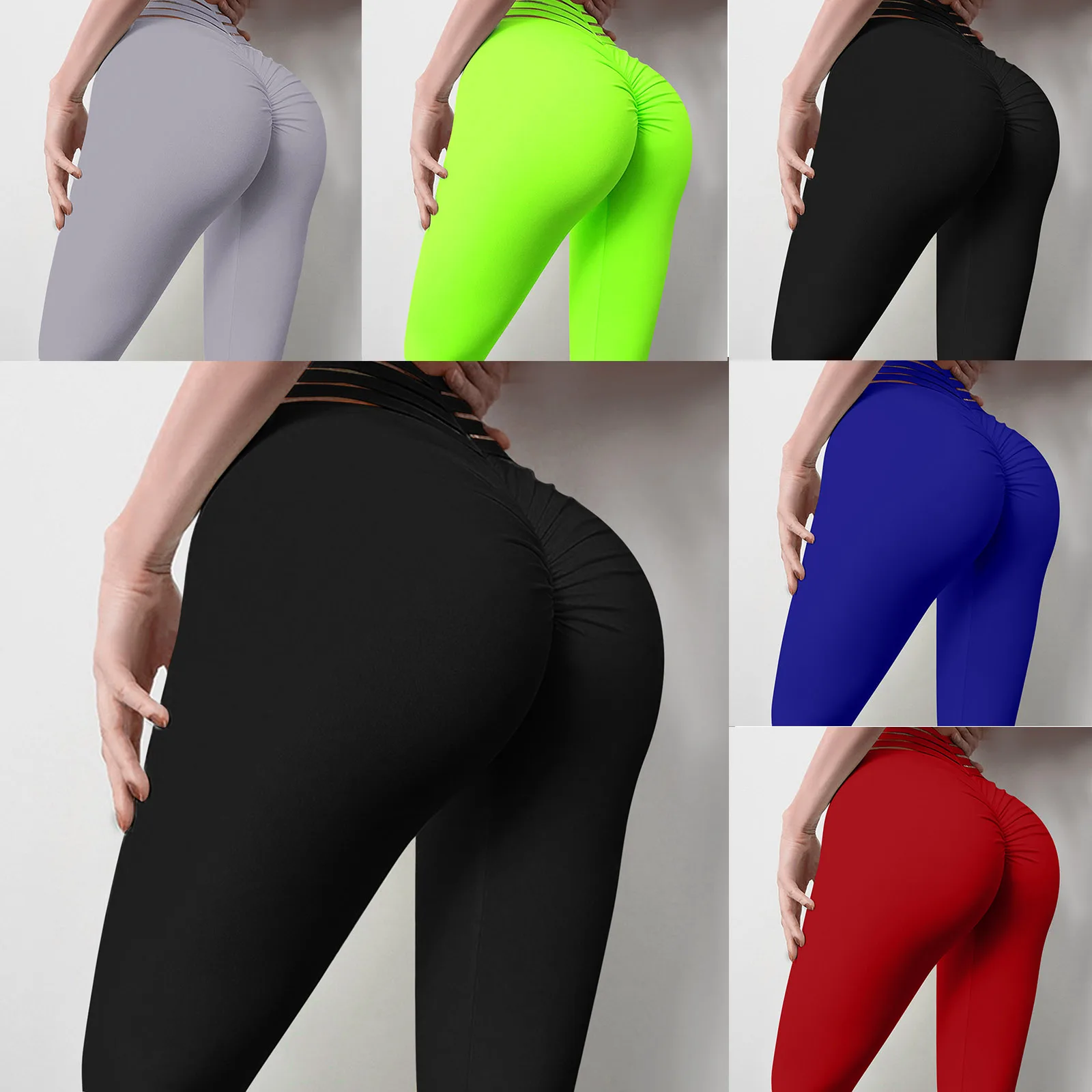

2021 Women's High Waist Fitness Leggings Push Up Booty Lifting Women Pants Workout Sports Running Bodybuilding Jeggings Pants