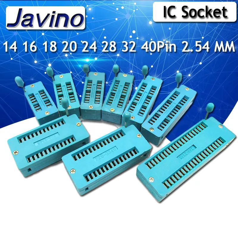 2 шт./лот IC тест на гнездо zif универсальные гнезда 14Pin/16Pin/18Pin/20Pin/24Pin/28Pin/40Pin