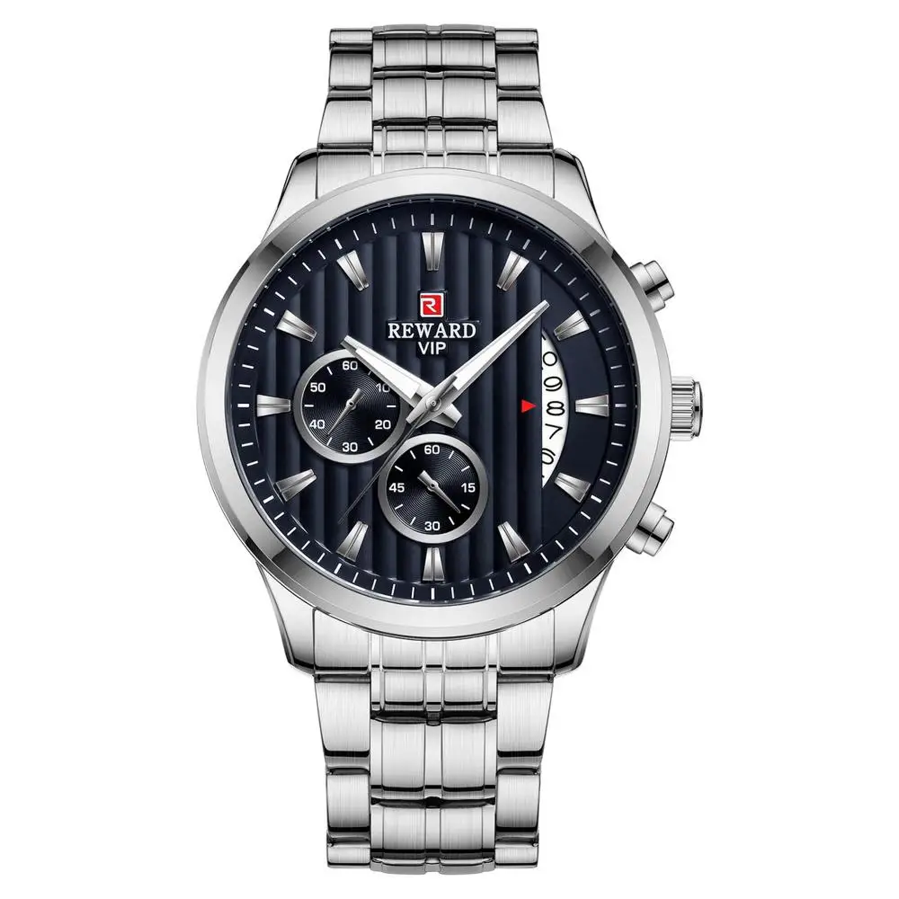 

Награда Бизнес Мужские часы высшего качества из нержавеющей стали Хронограф Кварцевые часы многофункциональные часы JD-RD81010L