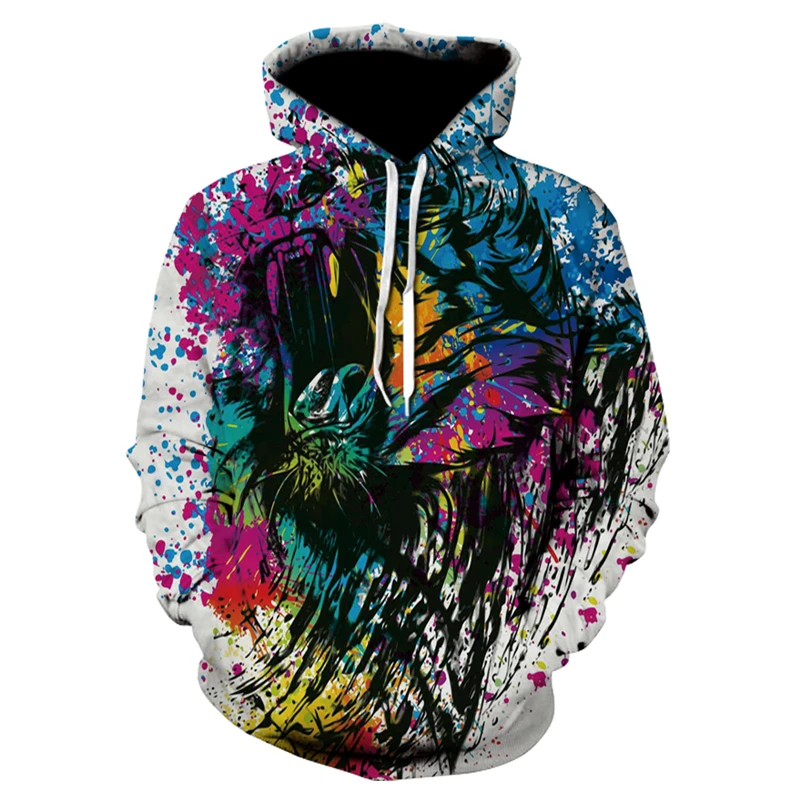 

Men's Hoodie Pattern 3D Printing Hoodie Sweatshirt Men's Fashion Personality Color Jacket Men's Clothes