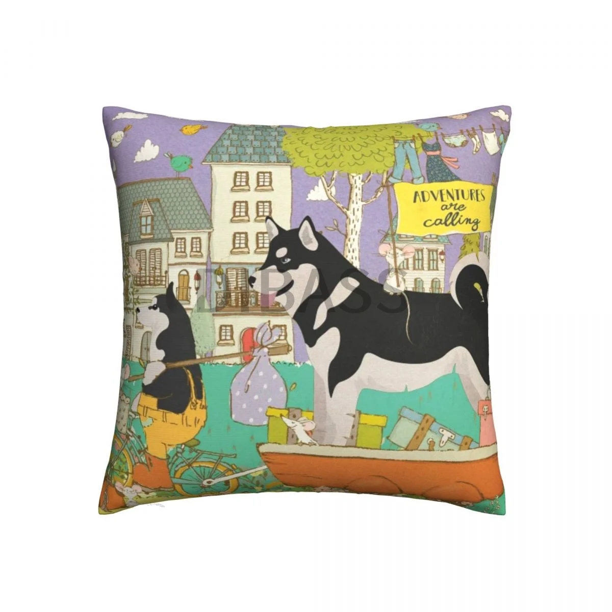 

Подушки для дивана с принтом из Аляски, Malamute Adventure Time - Canvas
