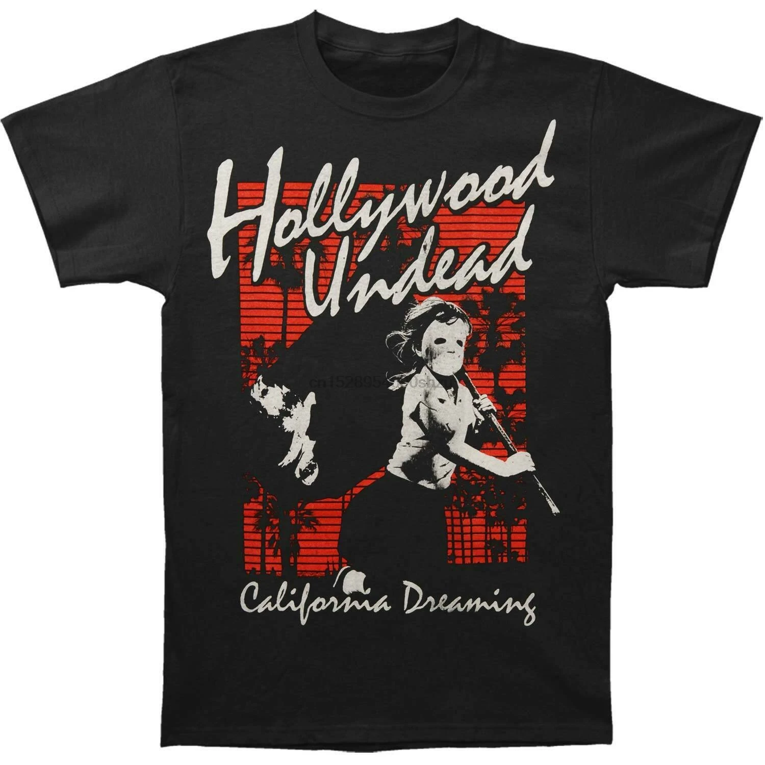 Голливуд Undead Mens Dreaming футболка с рисунком закат черная| |