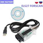 30 шт.лот Best V2.3.8 ELS27 FORScan зеленая печатная плата PIC24HJ128GP + FTDI Mircochip Многоязычная работает ELM327  J2534 Pss-Thru