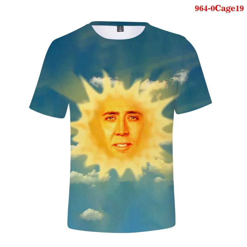 

3D T Shirt Nicolas Cage Tops Short-Sleeve Tshirt Harajuku Hipster T-shirt Men Clothing Plus-Size T Shirt Nicolas Cage T-shirts