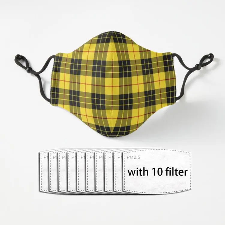 

Clan MacLeod Tartan Unisex Adult Cotton Printing Mouth Mask Face Mask Reusable