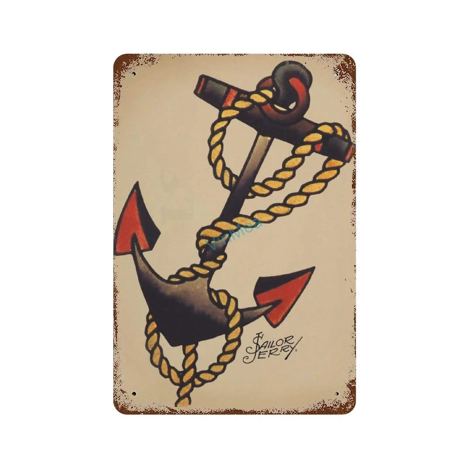 

Металлический знак матрос Джерри, якорь, репродукция, ВИНТАЖНЫЙ ПЛАКАТ, алюминиевый плакат, деревенский человек, пещера, паб, клуб, кафе, бар,...
