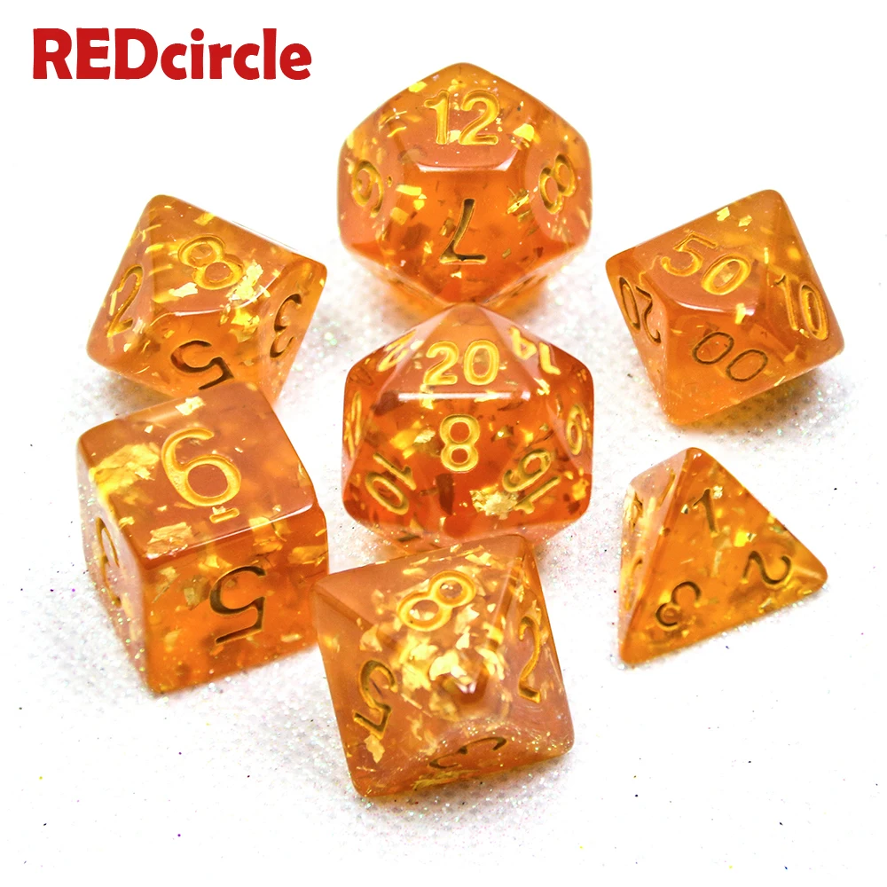 Набор прозрачных блестящих цифровых игральных костей 4 цвета Dnd ролевая игра TRPG 7