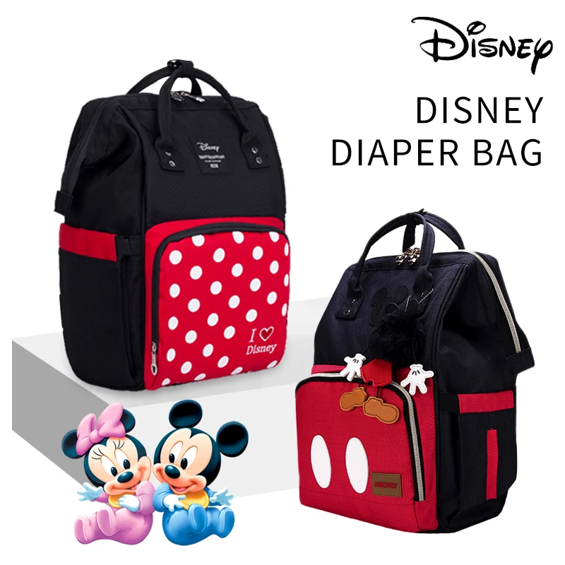 Красная сумка для подгузников Disney Minnie Mickey водонепроницаемая ухода за ребенком