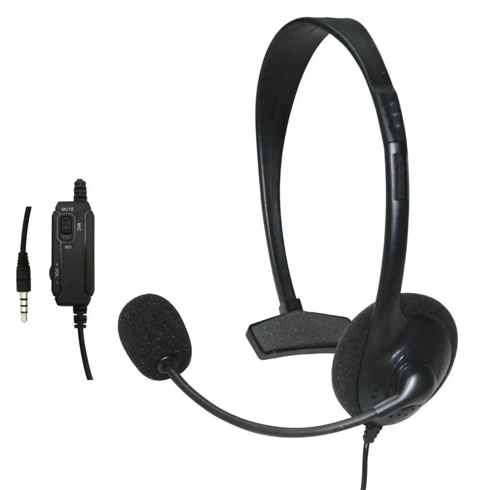 

Unilateral Headset 3.5mm Wired Online Gaming Headphone With Microphone For Game Controller Laptop Smartphone