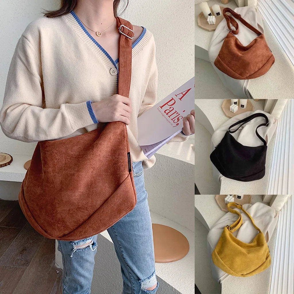 

Solid Crossbody Bags for Women 2019 New Ladies Deer Plush Simple Shoulder Messenger Bag Solid Color Fashion Package bolsos mujer