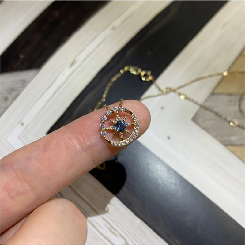 

Женское ожерелье из серебра 925 пробы с кулоном в виде восьмиконечной звезды