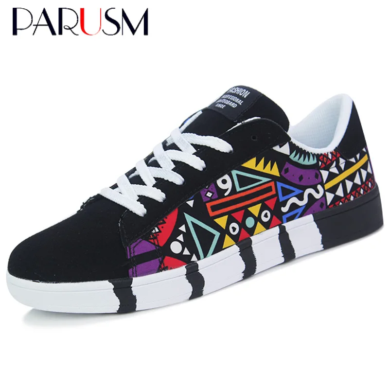 New Men Sneakers Casual Shoes Lovers Printing Fashion Flat Tenis Masculino Vulcanized Zapatos De Hombre | Обувь